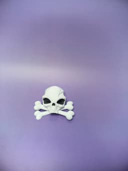Alien Skull and Crossbones Fridge Magnet 3d model