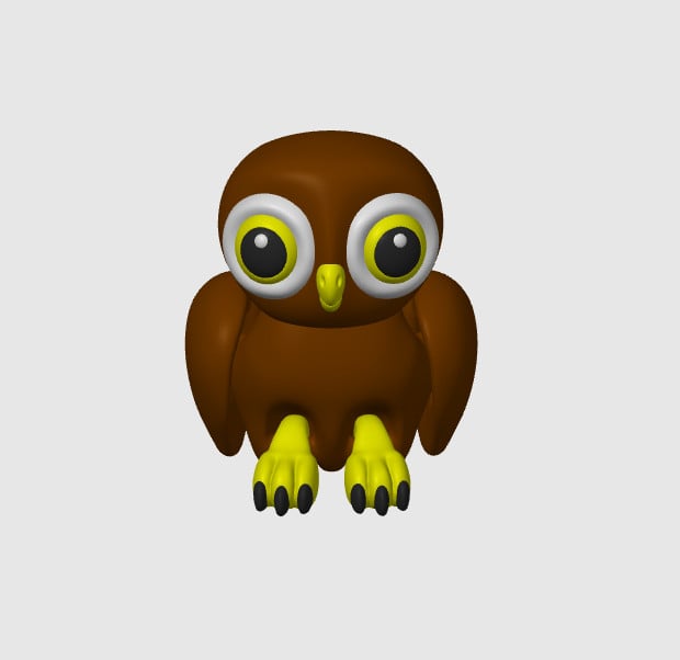 Owl V2 Fidget 3d model