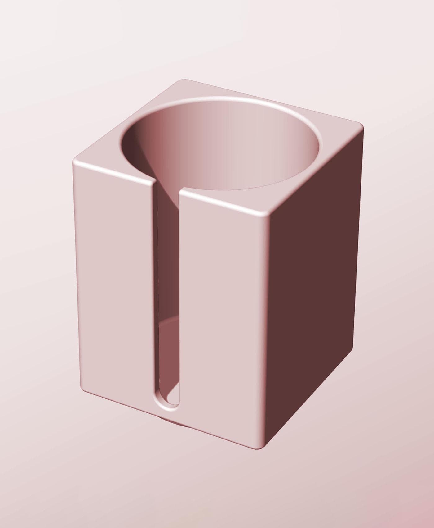 CS68-95-S Modular Stacking slotted container for home decor 3d model