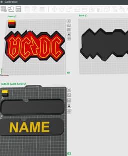 AC/DC Sign - LED Strip Compatible 3d model