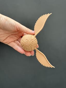 Flying Golden Ball with Wings 3d model