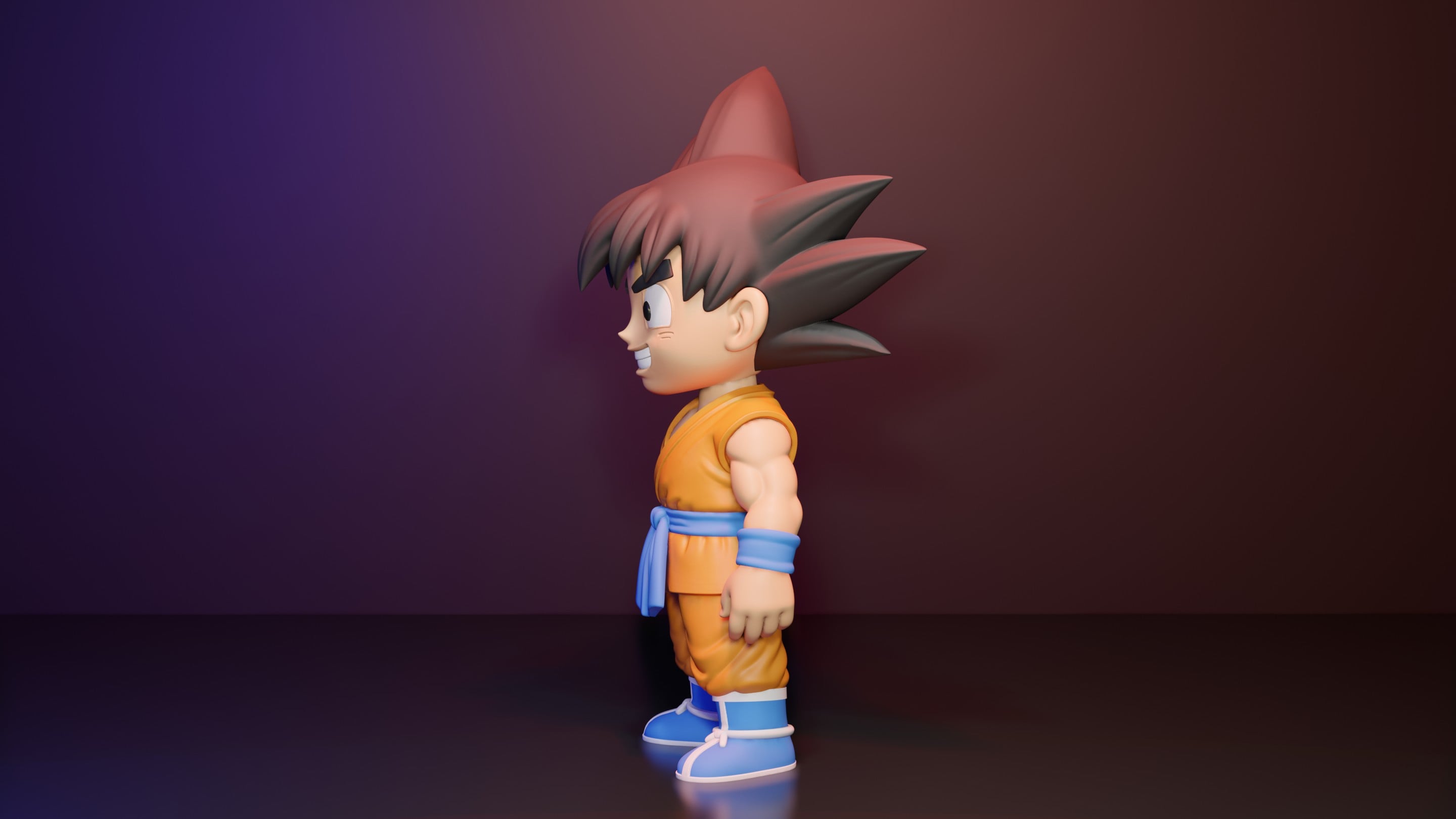 Goku Figure Multiparts 3d model
