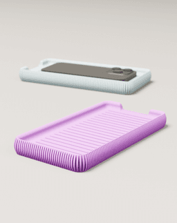Textured Bedside Phone Holder Version 1 3d model