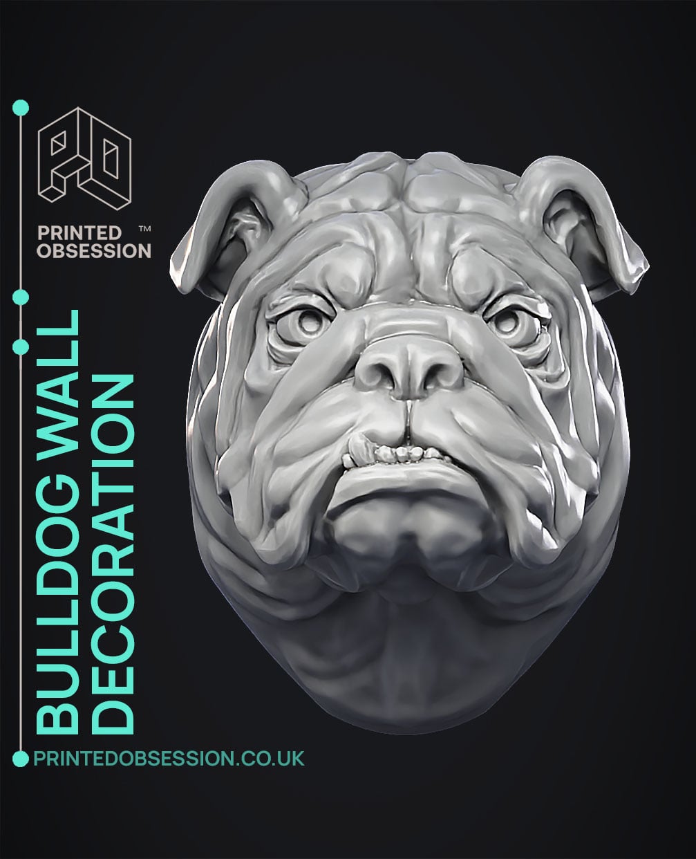 Bulldog - Wall Decoration 3d model