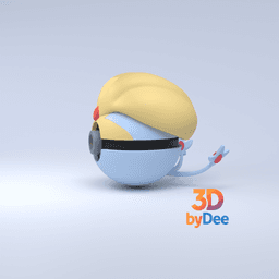 Uxie Poke Ball 3d model