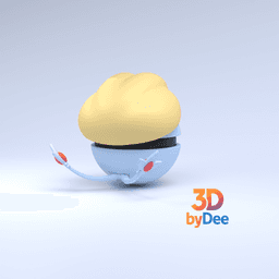 Uxie Poke Ball 3d model