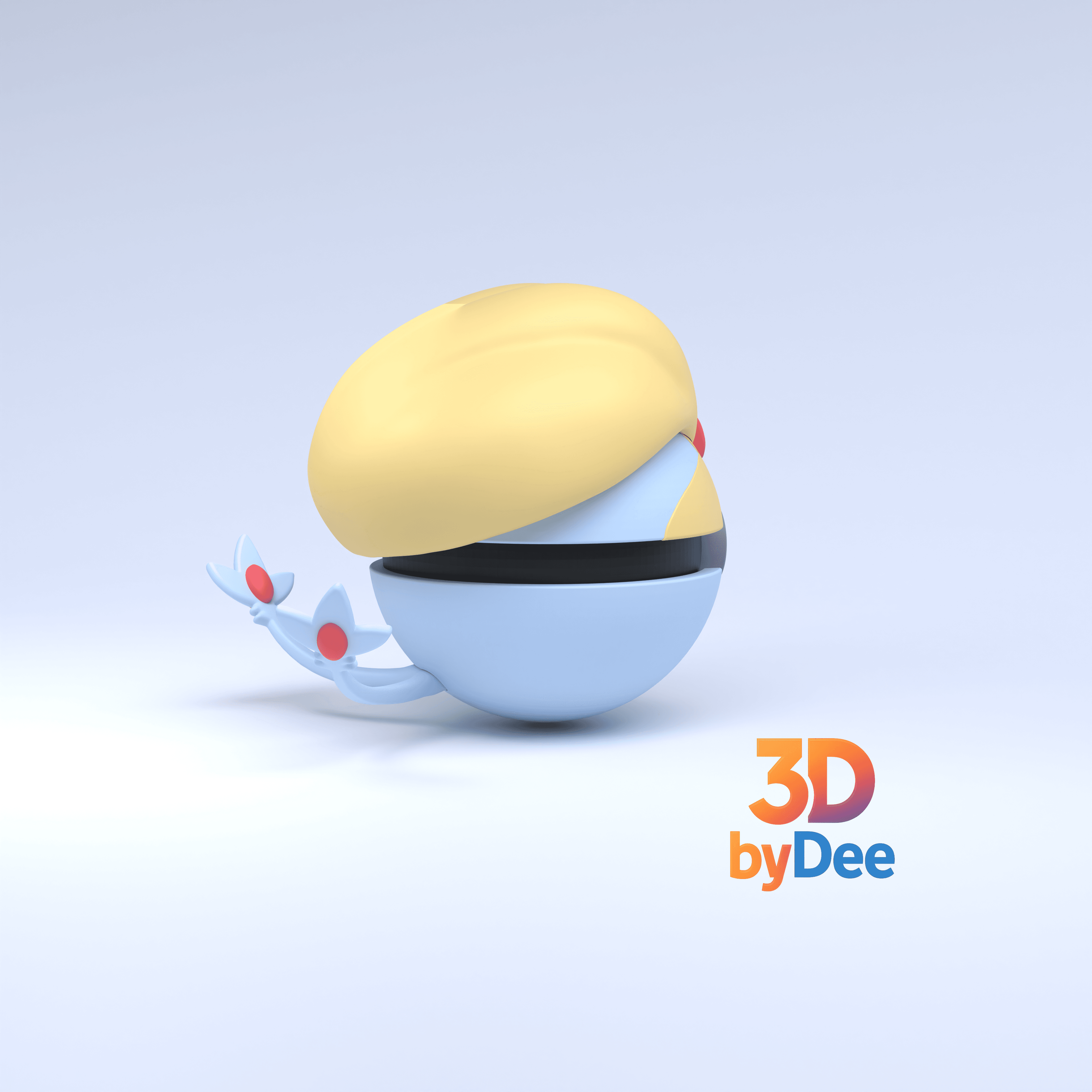 Uxie Poke Ball 3d model
