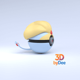 Uxie Poke Ball 3d model