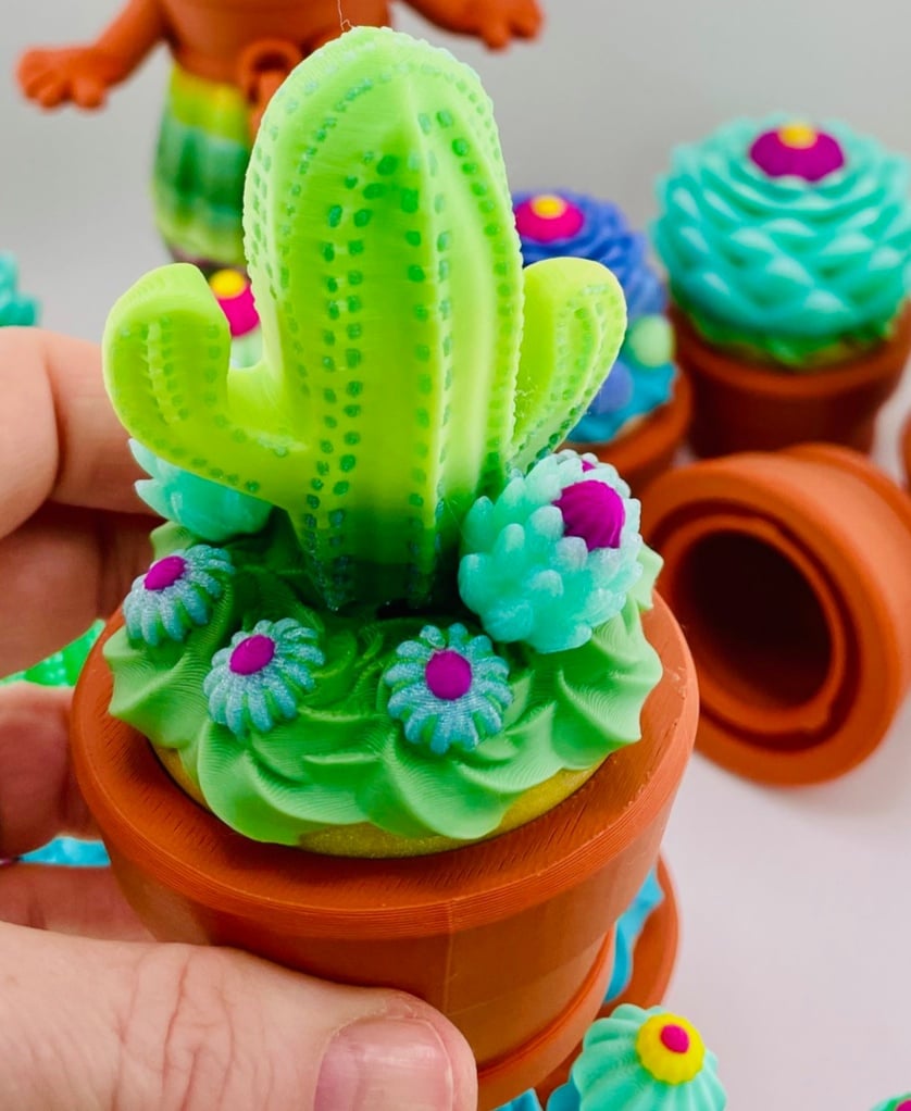 Cupcake Jar Cactus #1 3d model