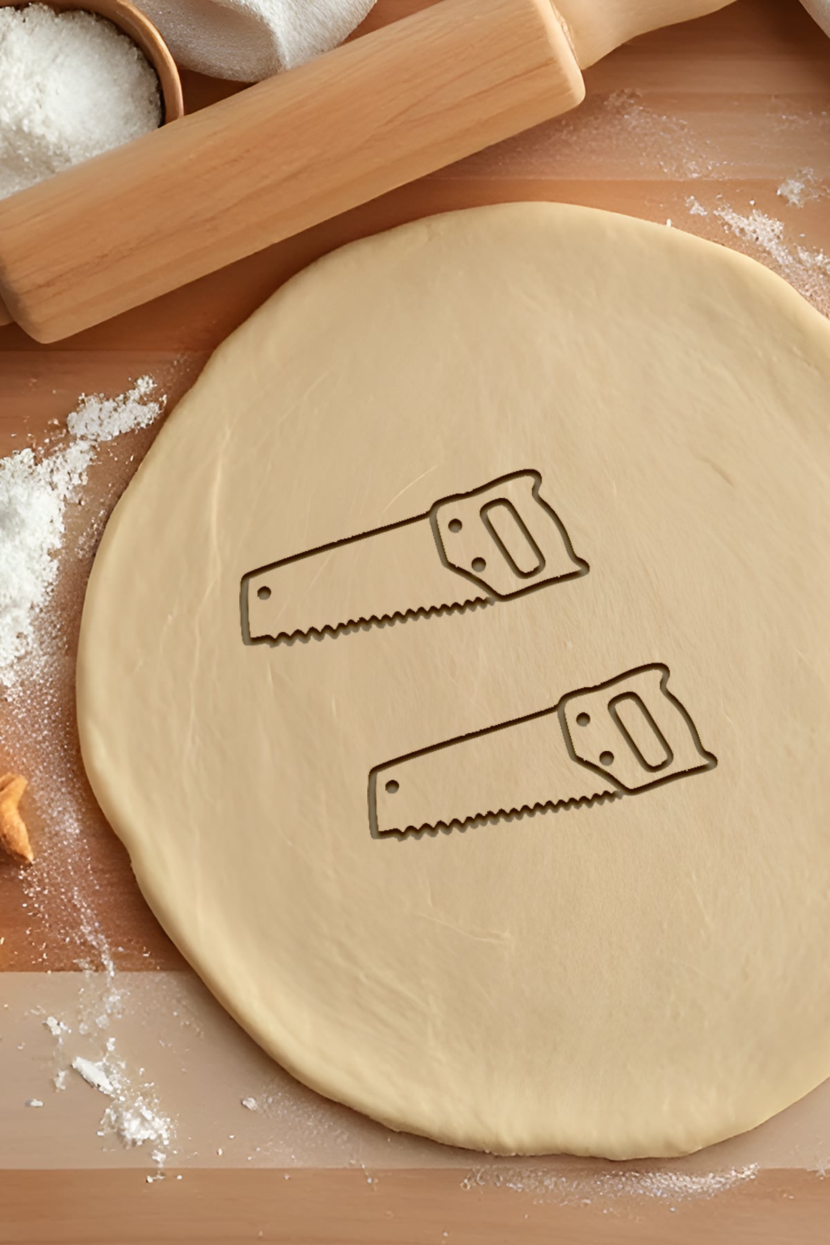 Handsaw Cookie Cutter, Biscuit Cutter 3d model