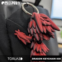 Articulated Dragon keychain 008 3d model