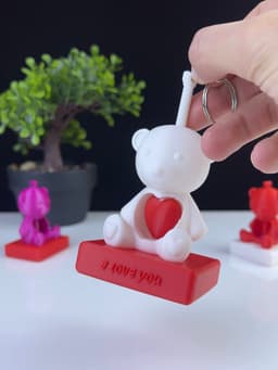 Bear key chain 3d model