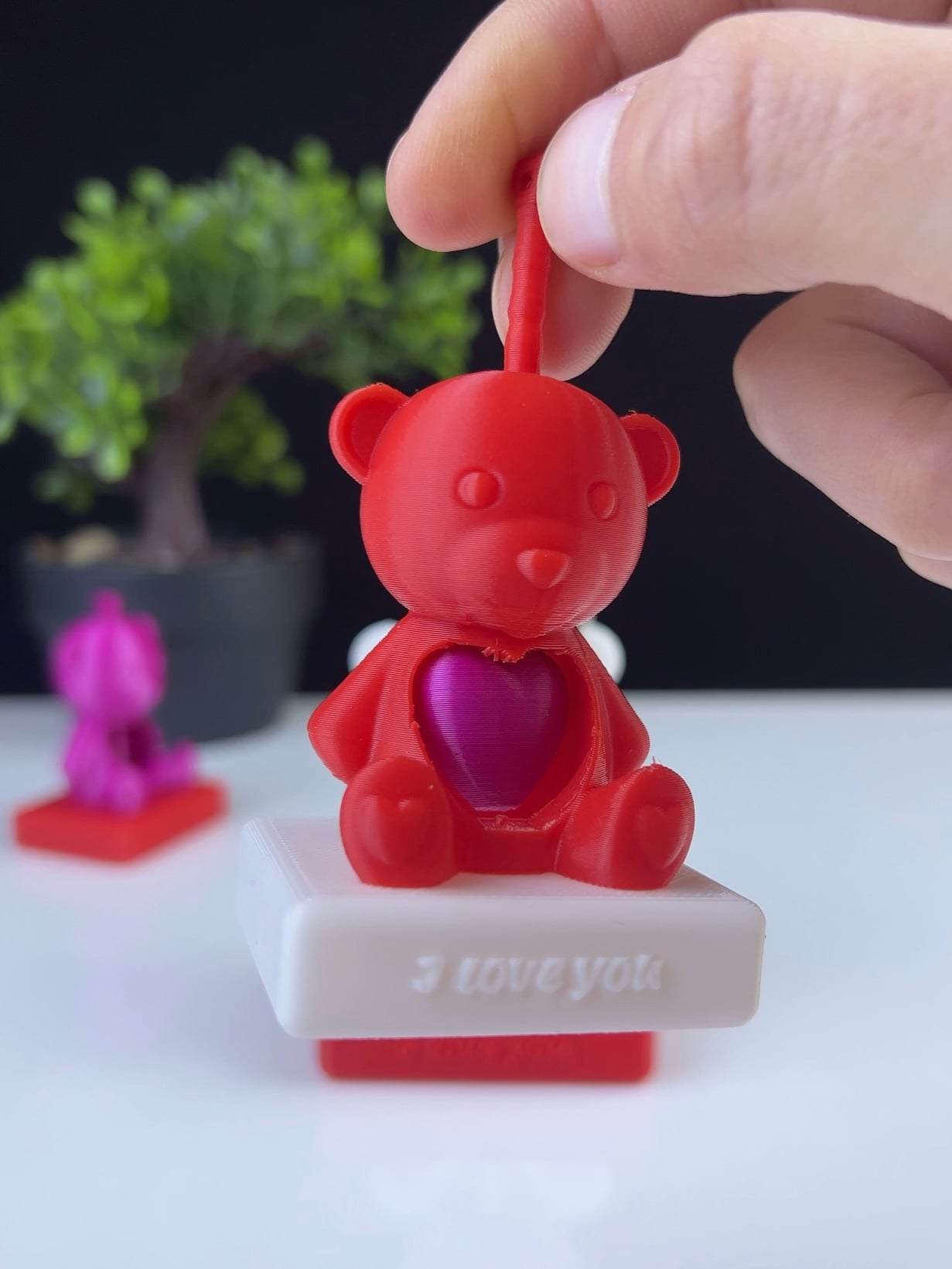 Bear key chain 3d model