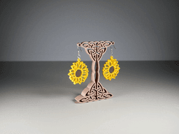 Celtic Earring Stand 3d model
