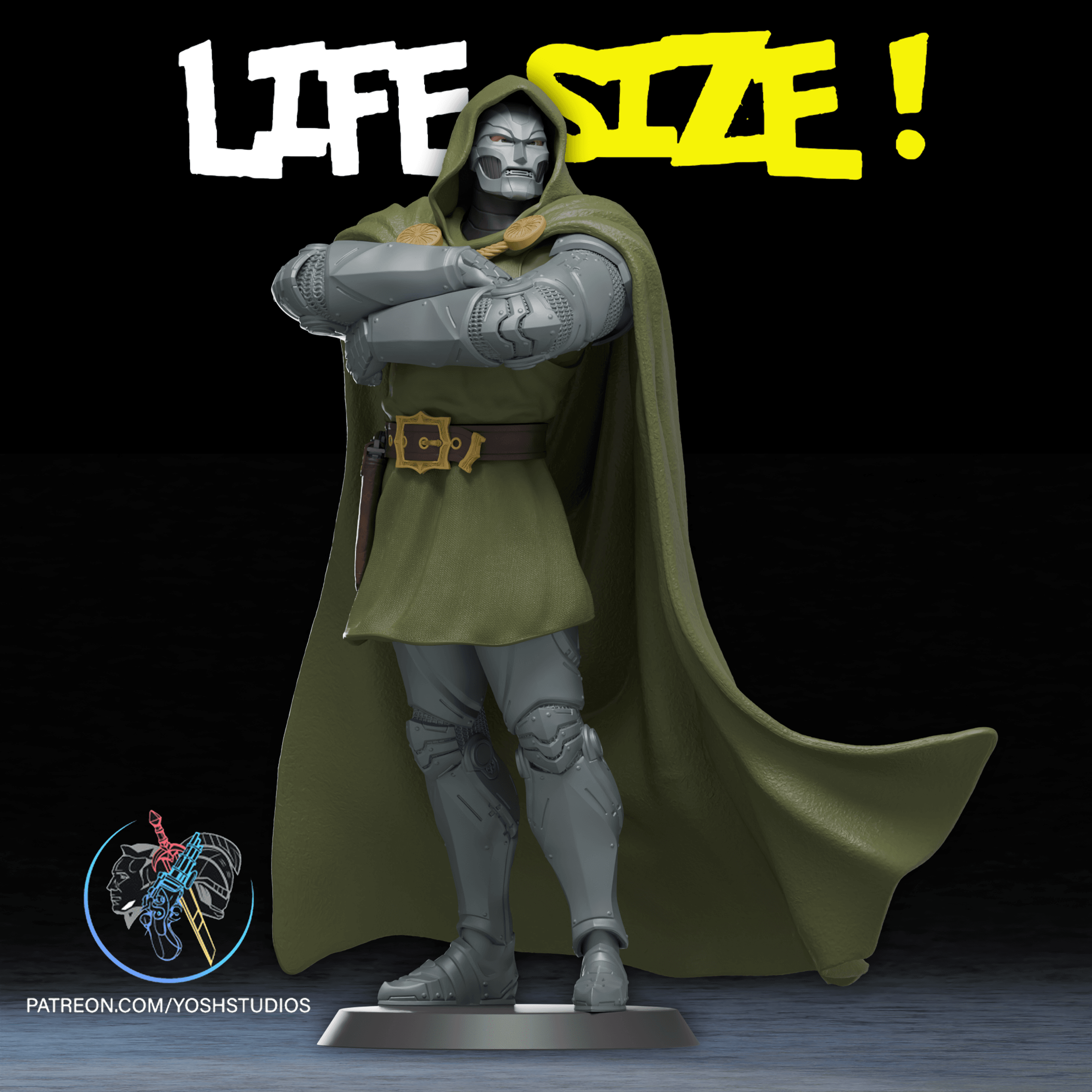 Life Size Dr Doom 3D Printer STL File 3d model
