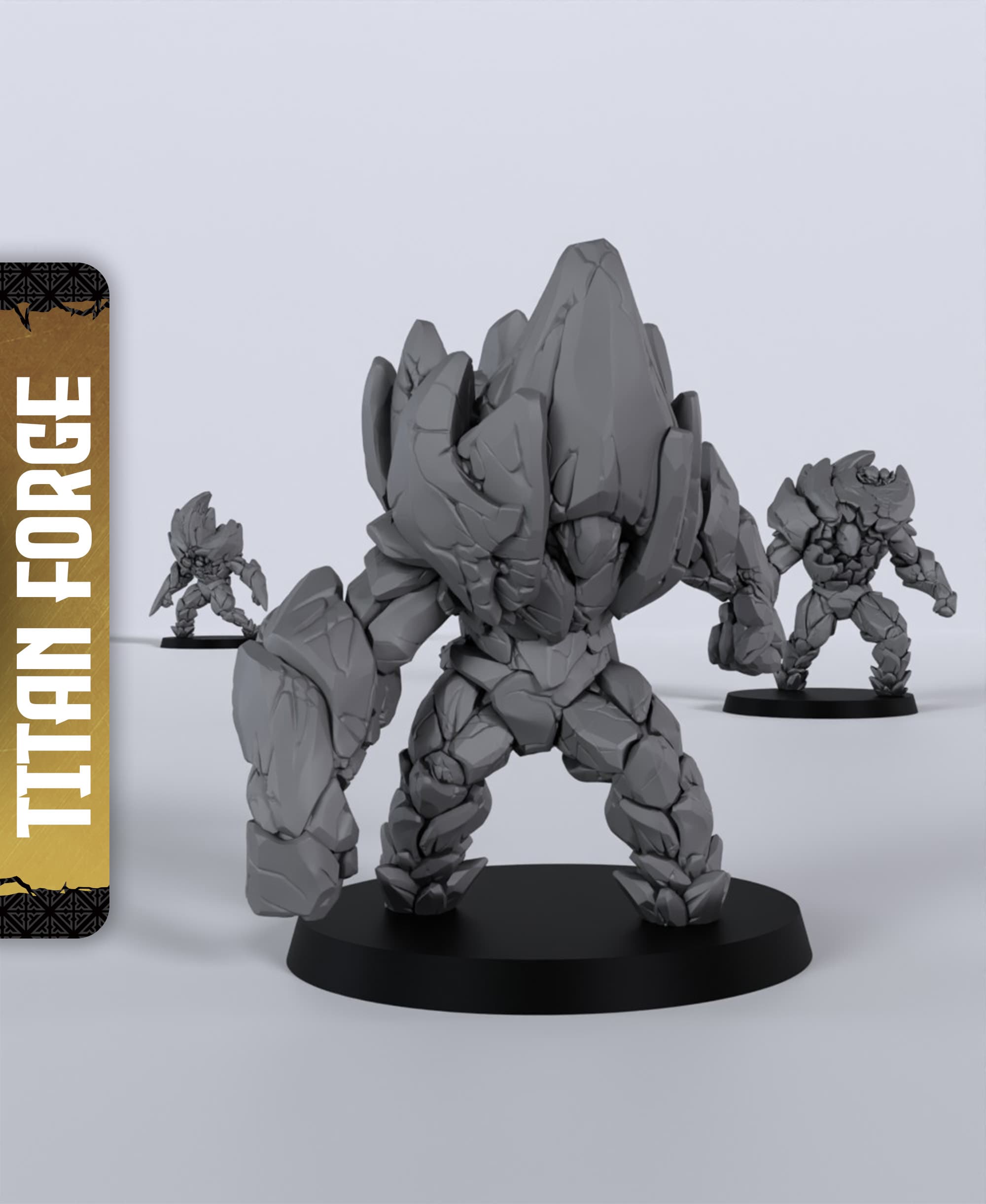 Earth Elementals - With Free Dragon - 5e DnD Inspired for RPG and Wargamers 3d model