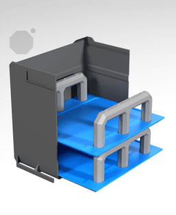 3x3 - Plain - Simple Drawer Stacking Plate 3d model