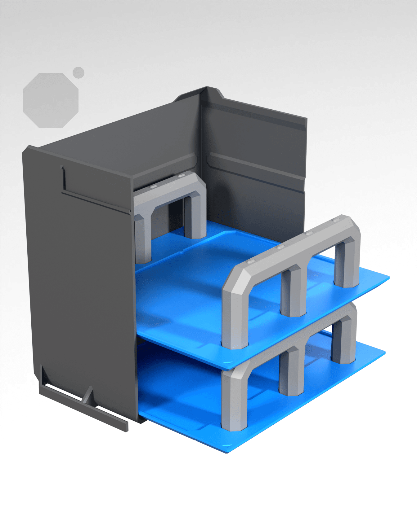 3x3 - Plain - Simple Drawer Stacking Plate 3d model