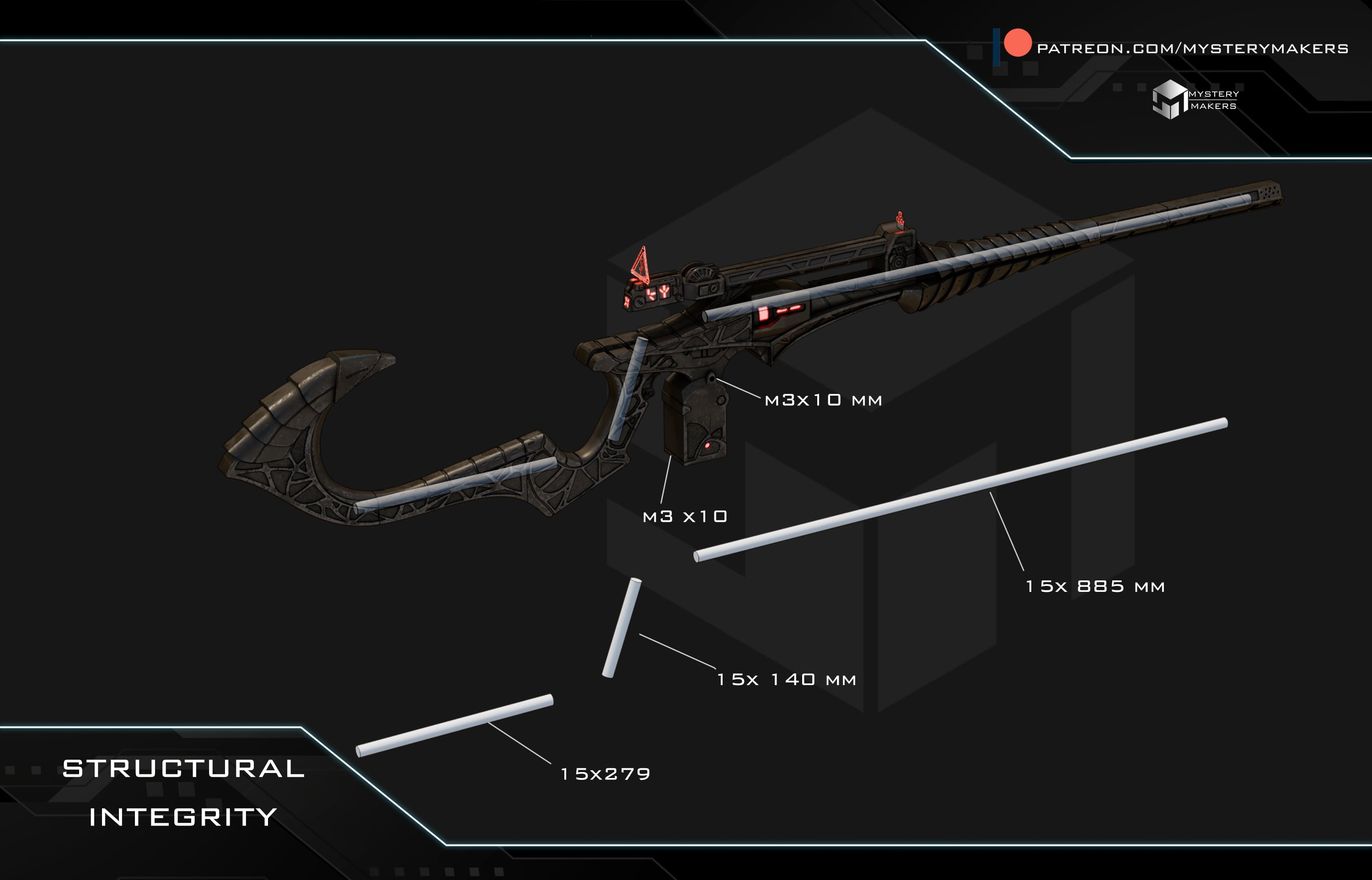 Predator badlands rifle 3d model