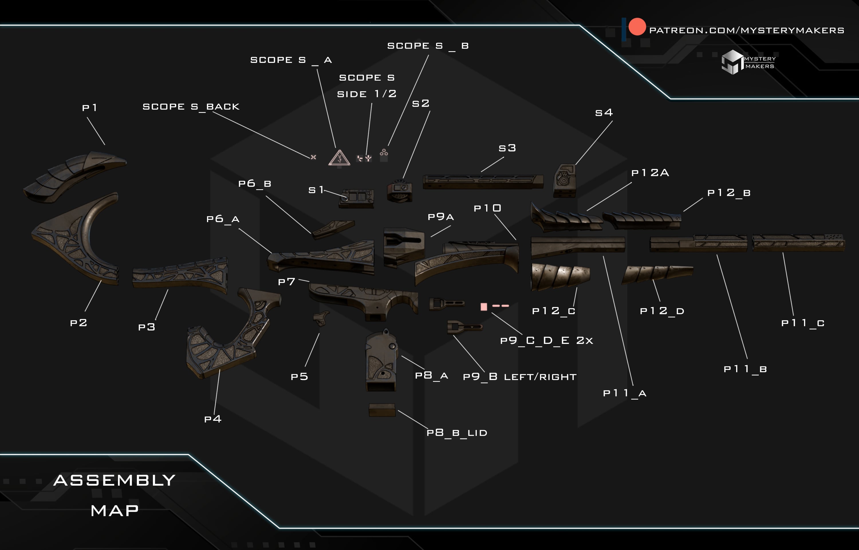 Predator badlands rifle 3d model