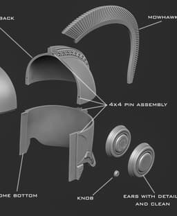 Roman infantry helmet 3d model