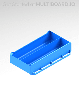 4x1x2 LU - Row Divided - MultiBin Simple Drawer 3d model