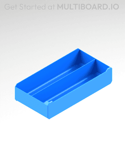 4x1x2 LU - Row Divided - MultiBin Simple Drawer 3d model