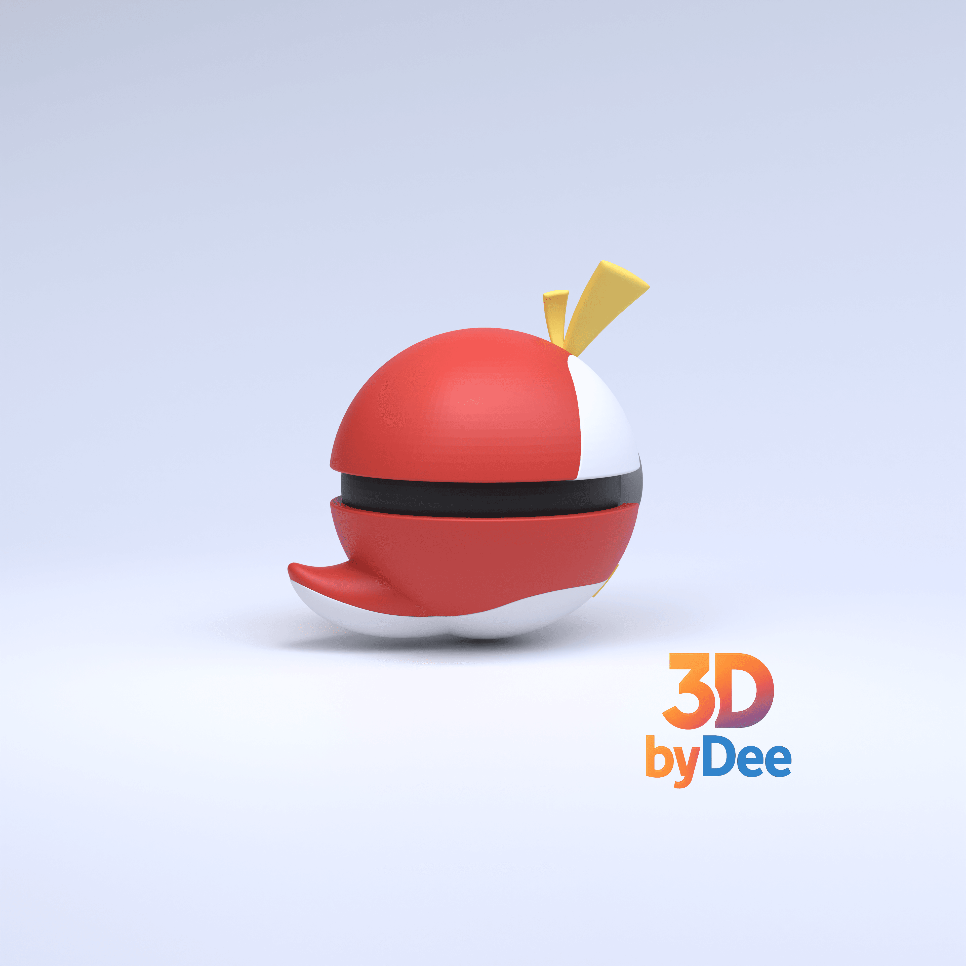 Fuecoco Pokebal 3d model