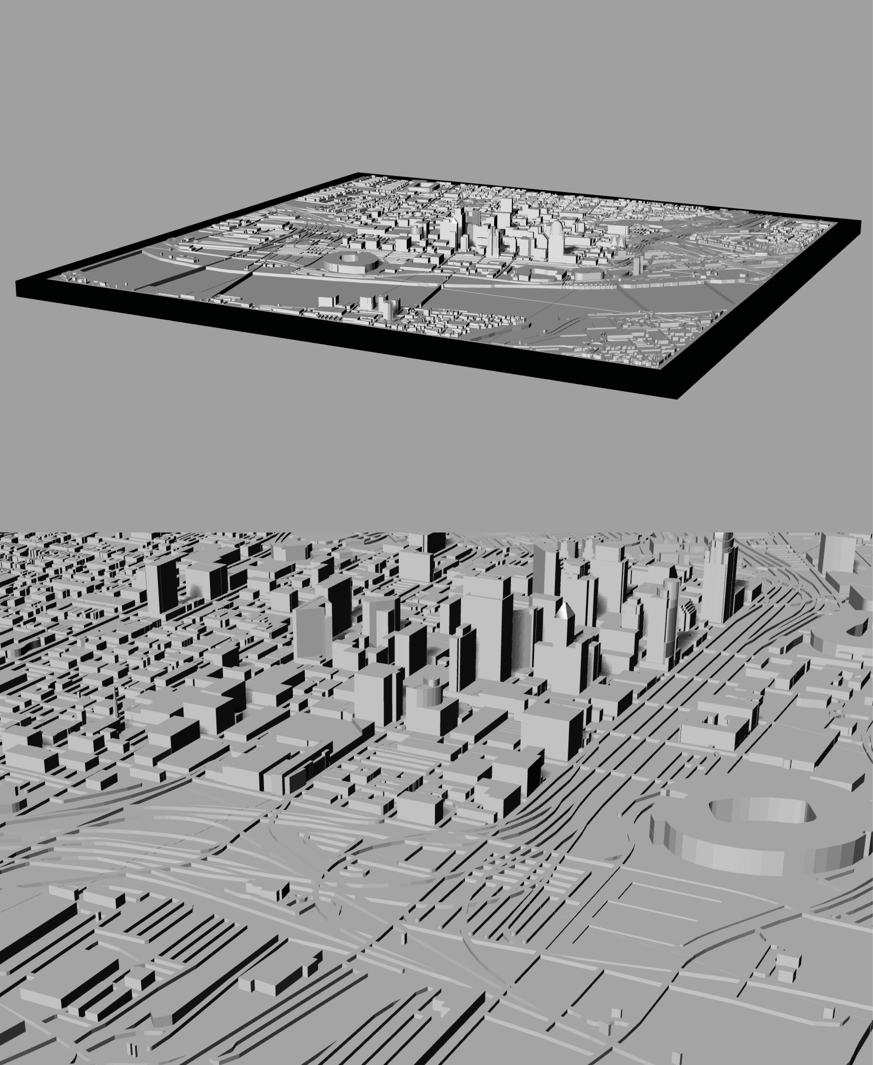 CINCINNATI, Skyline, 3D map 3d model