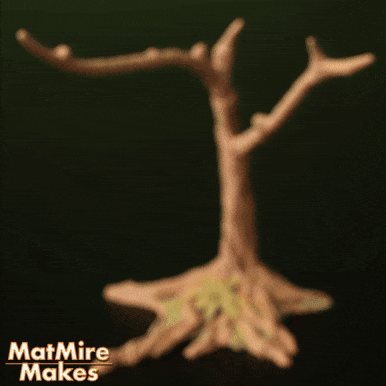 Sloth plus Tree display - Articulated Figure 3d model