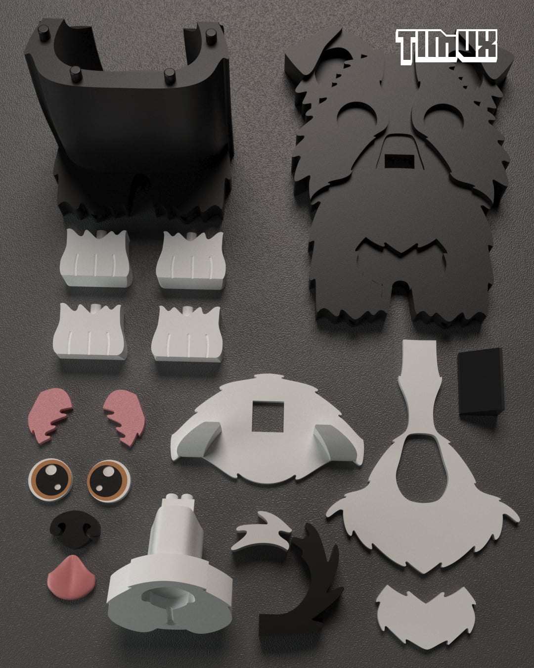 BORDER COLLIE GLASSES HOLDER 3d model