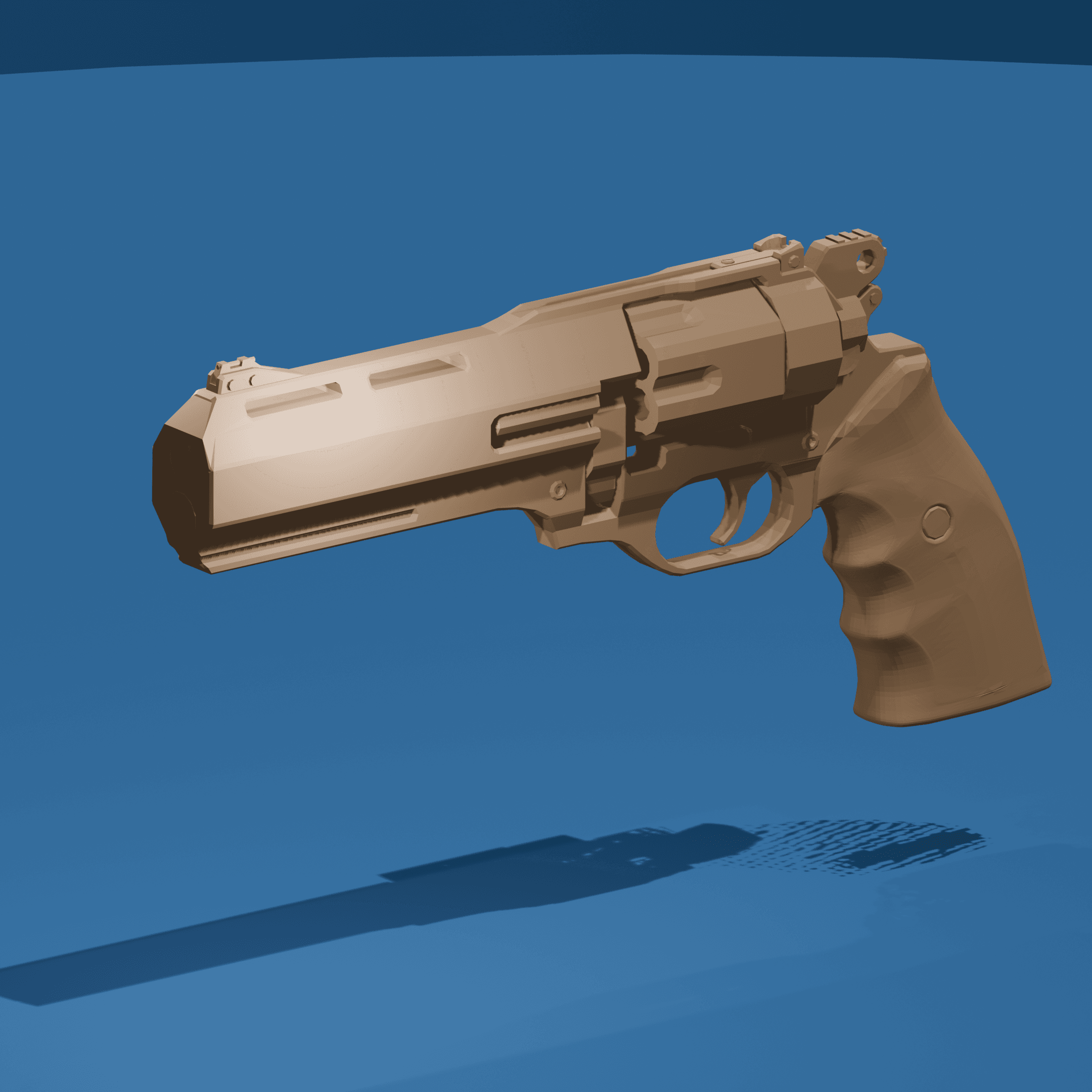 Modern Revolver 3D Printable STL v2 3d model