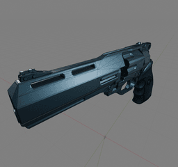 Modern Revolver 3D Printable STL v2 3d model