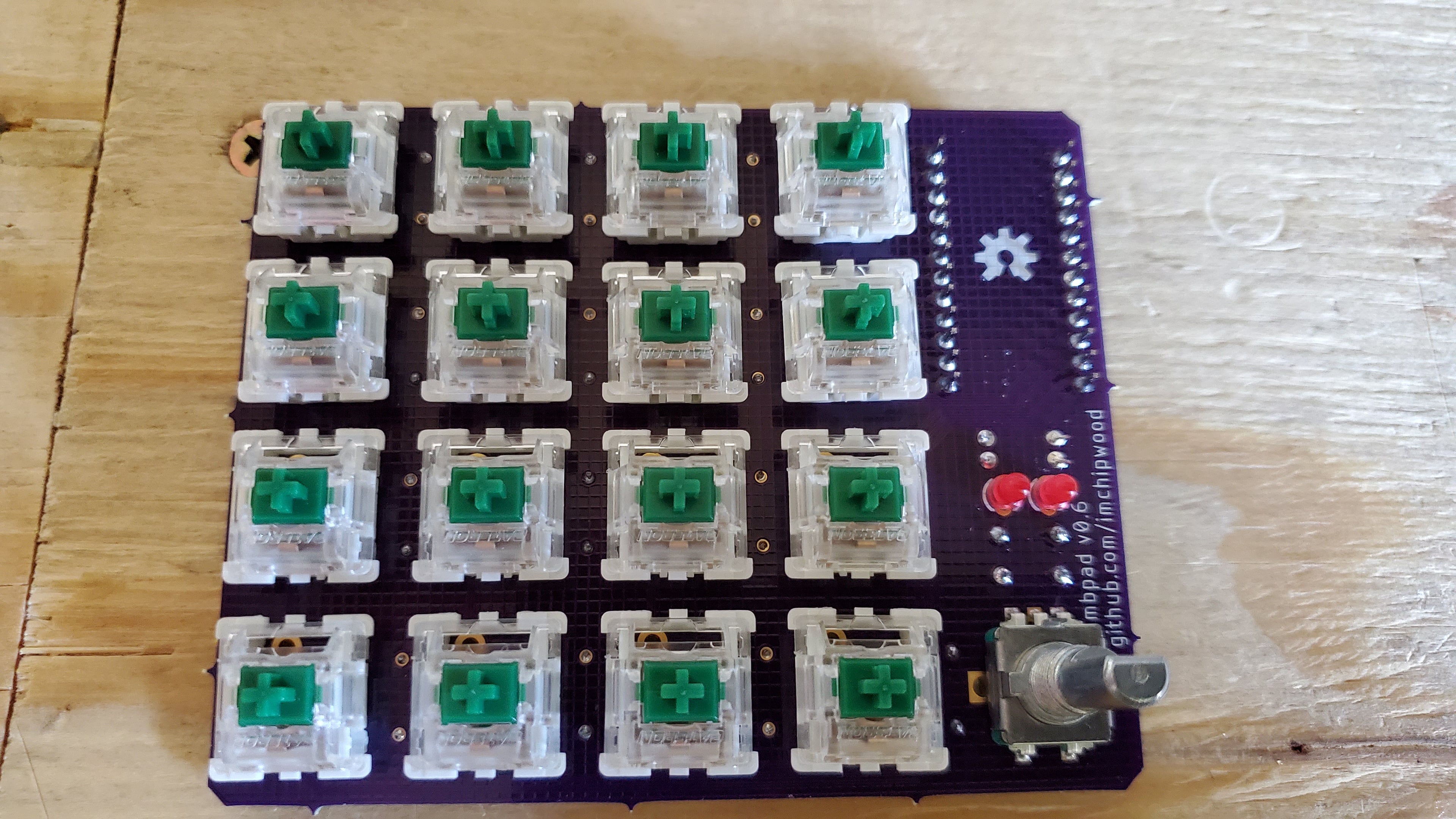 Dumbpad - 4x4 Macro Keypad with Rotary Encoder 3d model