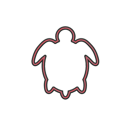Sea Turtle Cookie Cutter STL File - 4 inches 3d model