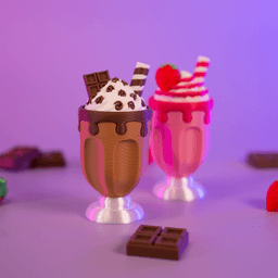 Milkshake Chocolate & Strawberry Clicker 3d model
