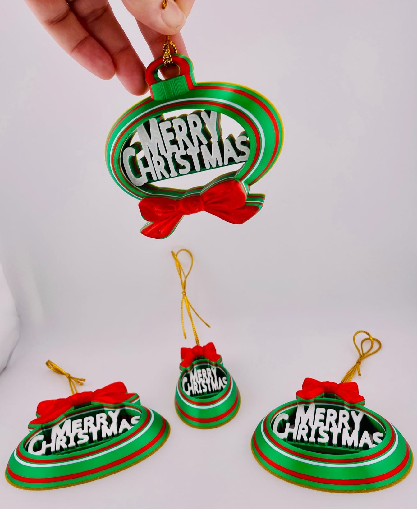 Merry Christmas Ornament Set 3d model