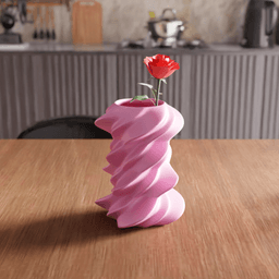 Spiral Twisted Decorative Vase 3d model
