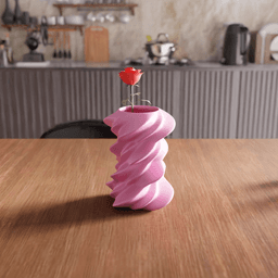 Spiral Twisted Decorative Vase 3d model