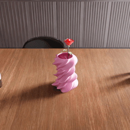 Spiral Twisted Decorative Vase 3d model