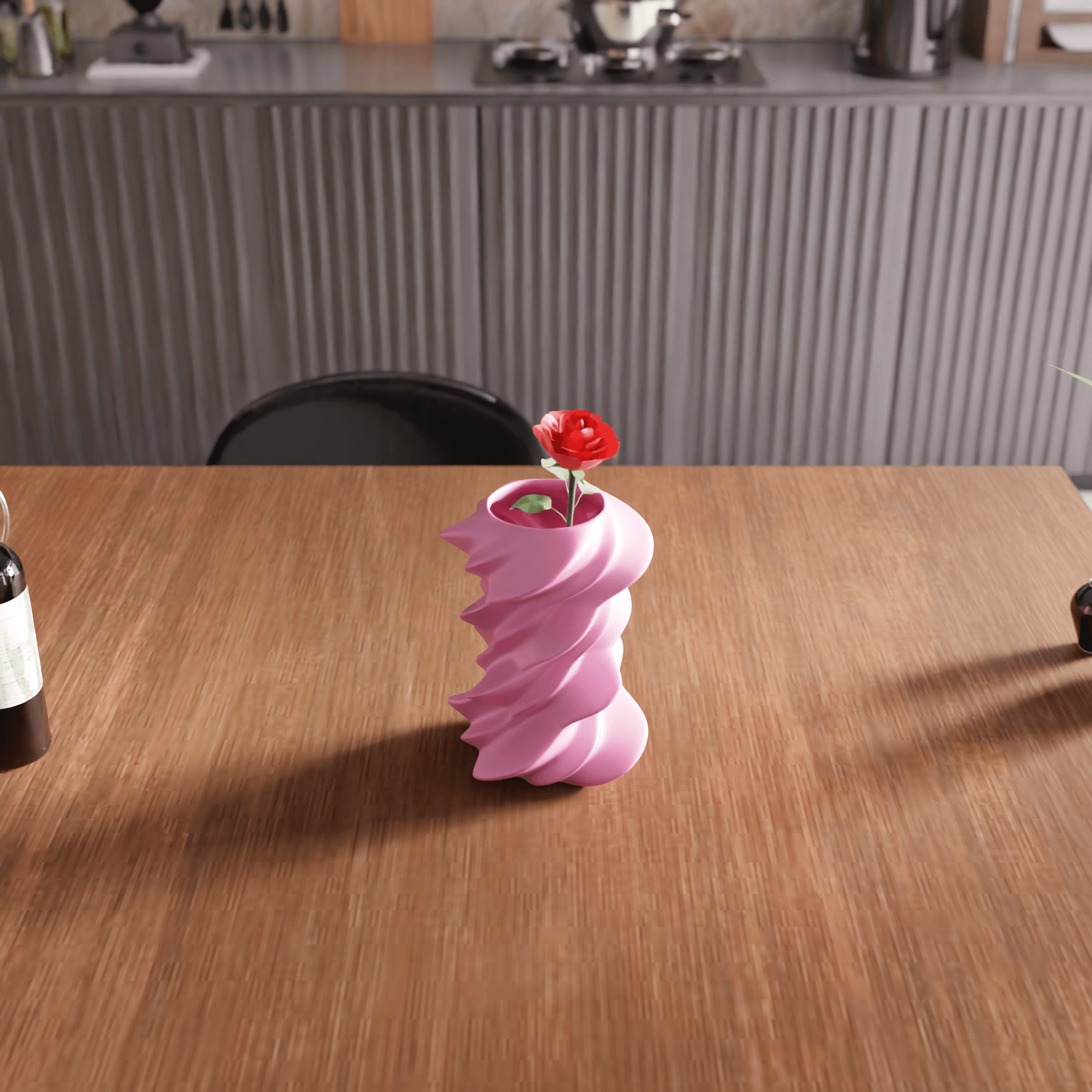 Spiral Twisted Decorative Vase 3d model