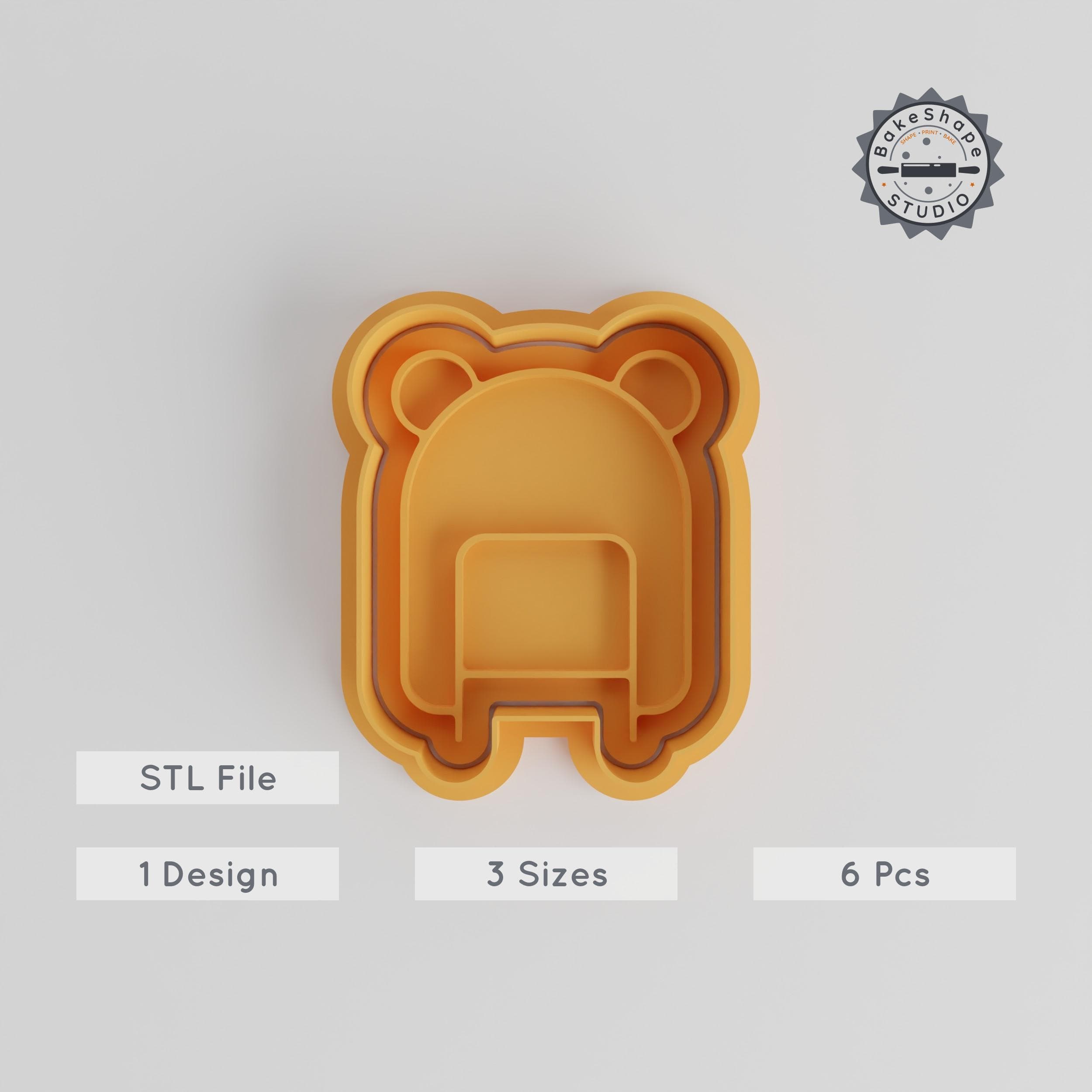 Beanie Cookie Cutter & Stamp, Winter Hat Designs, Perfect for Fondant, 3 Sizes, 6 Piece Set PRODUCT_3588 3d model