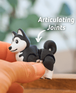 Husky - Articualted Fidget Dog 3d model