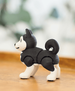Husky - Articualted Fidget Dog 3d model