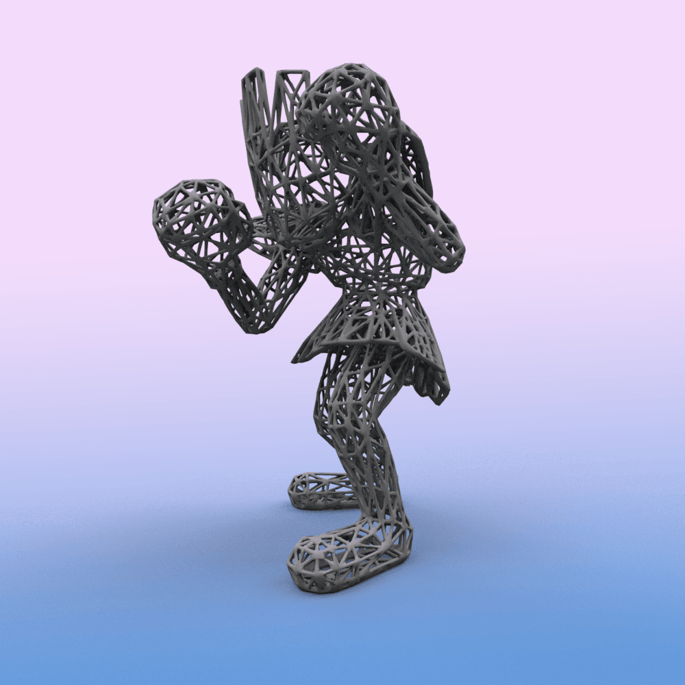 #107 Hitmonchan Pokemon Wiremon Figure 3d model