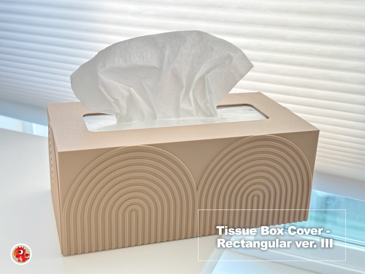 Tissue Box Cover- Rectangular v3 3d model
