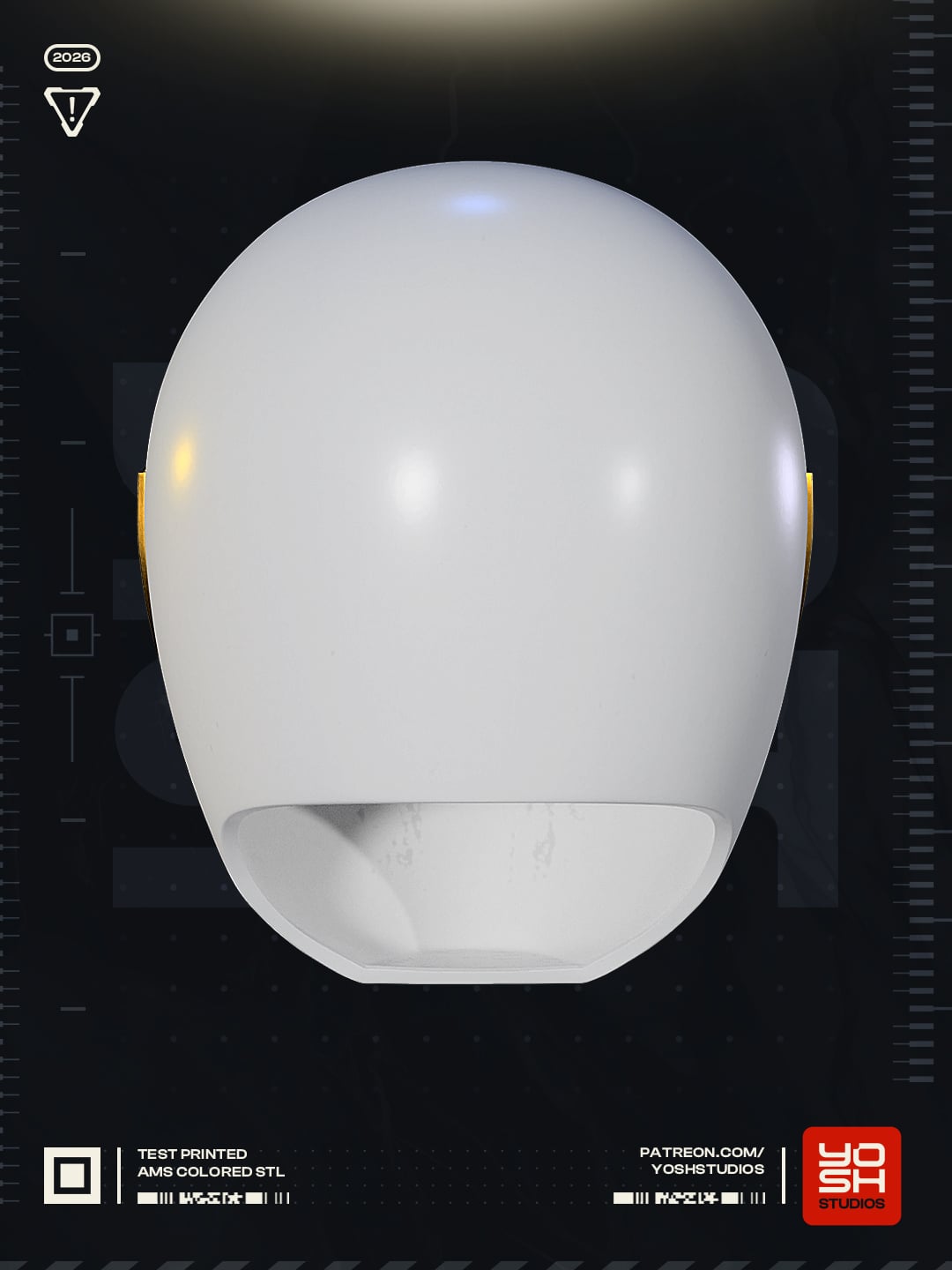 OG White Helmet 3D Printer STL File 3d model