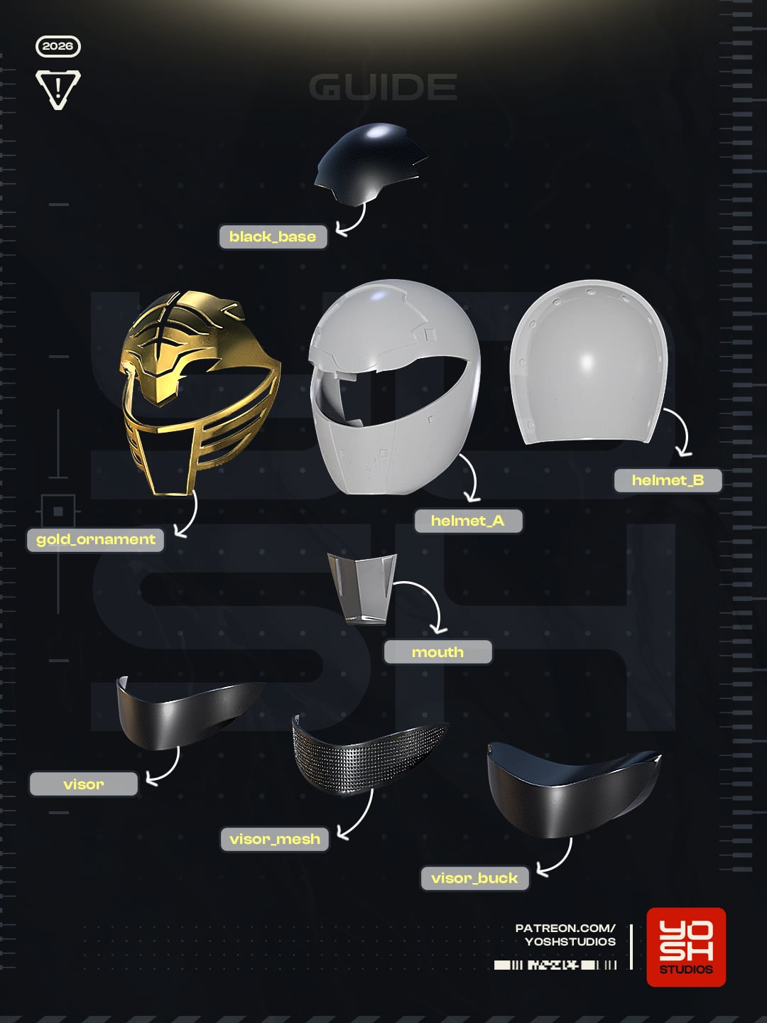OG White Helmet 3D Printer STL File 3d model