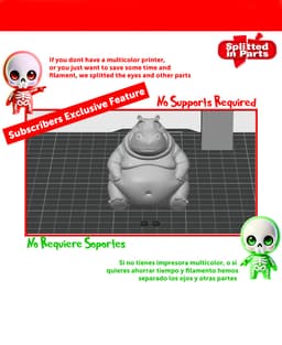 Hippo Dad 3d model