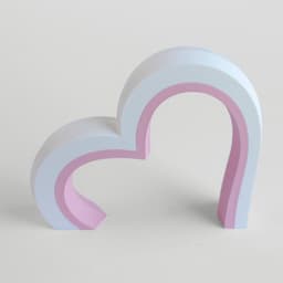 Double Heart Decor 3d model